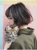 ★ダークブルーワンホンレイヤーミルクティーブロンドボブ