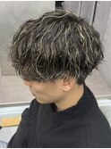 波巻きパーマ×ハイライト