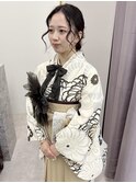 袴着付け/卒業式着付け/袴ヘアセット/袴ヘアアレンジ/卒業式ヘア