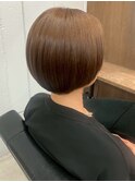 ショートボブ 髪質改善トリートメント ベージュ ツヤ髪 20代