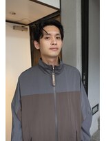 ノフ(knof)&nbsp;メンズセンターパート × メンズストレート(ストレートパーマ)