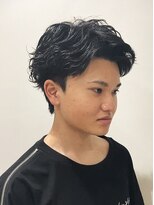 リアイス(Re:ICE) フェザーパーマ/ブルーブラック/ツーブロック/サーフカール