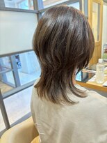 ヘア ルーナ バイ アプリーレ(hair lune by Aprire)&nbsp;ハイライトグレージュ×ウルフカット立体感大人可愛いスタイル