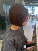 20代30代40代50代☆ミニボブ髪質改善ナチュラルブラウン