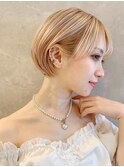 やわらかさ×上品さを兼ね備えた、丸みショートボブ s125