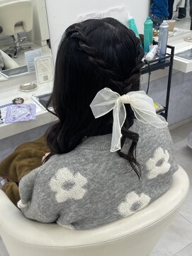 アイトーキョーエス 渋谷(AI TOKYO S) ハーフアップ/ヘアメ/くびれ巻き/ワンホンレイヤー/