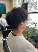 波巻き　ツーブロック