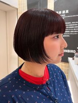 ピークアブー 銀座並木通り(PEEK-A-BOO)&nbsp;チェリーレッド×インナーカラー×ボブ