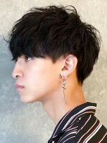 エルマーク 川崎(L-MARK)&nbsp;シャドウパーマ/波巻きパーマ/メンズ/センターパート/眉毛