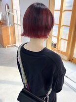 オー(OOO)&nbsp;デザインカラー＋リップラインのデザインボブ◯
