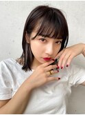 【藤原三知代】ぷつっと前髪のココアブラウン