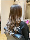 【シールエクステ】シルバーアッシュハイライト