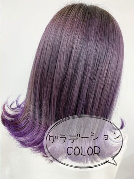 エニーハウ 川口駅東口(Hair & Make anyhow) パープル×裾カラー　グラデーションカラー