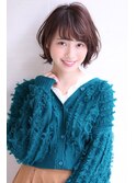 イメチェン前髪ひし形シルエット束感ショート韓国グレーベージュ