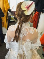 ネイビー(nvy)&nbsp;【ブライダルヘア】個性派編みおろし