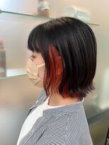 フェアレディ 烏山店(FAIRLADY)&nbsp;切りっぱなし外ハネボブ　オレンジインナーカラー