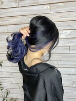 デコヘアー キートス(DECO HAIR kiitos) インナーカラー/暗髪×ブルーカラー