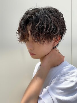 ザ サードヘアー 津田沼 annex(THE 3rd HAIR) 緩ウェーブセンターパート津田沼駅/メンズ/学割U24］