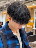 波巻きパーマ