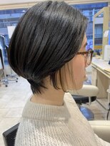 アッシュ 仙川店(Ash)&nbsp;20代多毛でもカットだけでまとまるショートボブ　インナーカラー