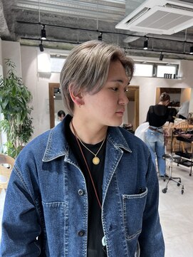 アドア 横浜(ADORE) 【ADORE横浜】ブリーチカラー×グレージュカラー×メンズカット