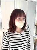 ピンクカラー/ピンクブラウン/ピンクベージュ/ミディアム