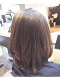 くびレイヤー＊ダークグレージュ夏カラー大人上品ミディ20代30代