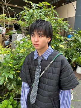 リール(rire) rireニュアンスパーマカルマパーマベリーショートダークアッシュ