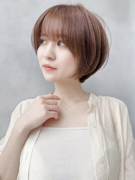 セイドット オモテサンドウ(Say. omotesando) say.こなれミディ前髪イメチェンショートミルクティーベージュ