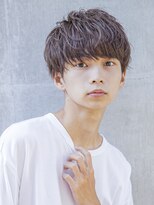 シティ(CITY) 小久保styleフェザーパーマグレーブルーカラー刈り上げショート