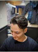 ビジネスフォーマル ツーブロックショート 七三オールバック