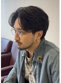 ラフなセンターパート