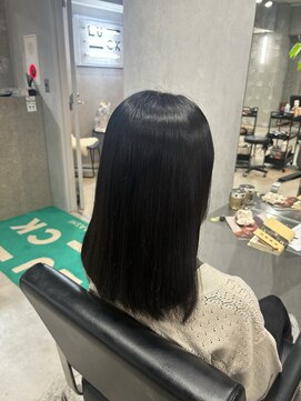 ラック(LUCK) 髪ドラ矯正/船橋/くすみベージュ/細めハイライト