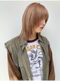 ナチュラルピンク　オレンジベージュ　ウルフレイヤー