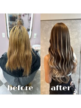 ガルボヘアー 心斎橋店(garbohair) アメ村×ハイライト×エクステ
