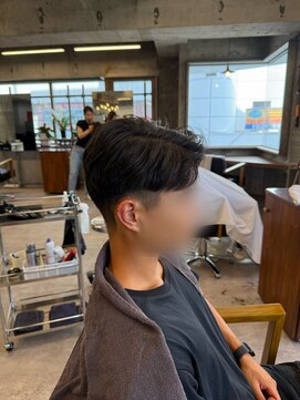 タメ(tame-) サーフカール/フェザーパーマ/ブルーブラック【都賀/メンズ】