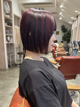 クオン 伊勢崎(QUON.) アンブレラカラー×ボブ