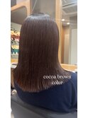 ココアブラウンカラー×外はねボブ【鹿島 彩】