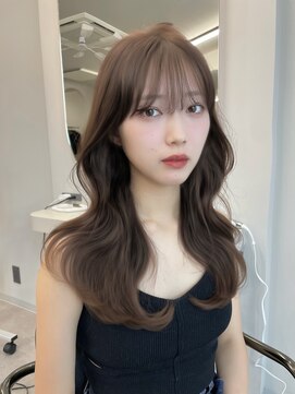 天神美容室 【香月指名☆】ミルクティーカラー×マロンブラウン×韓国風巻き