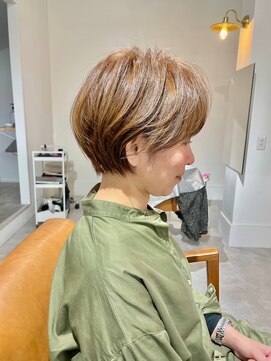 ジュベ 別府店(juve.) 別府ショートボブ顔まわりレイヤーカット髪質改善カラー30代