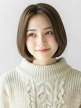 ショートボブ アッシュブラウン 美髪 髪質改善 透明感カラー
