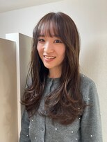 レーン(lane) くすみグレージュ×顔まわりレイヤー