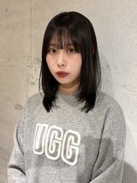 ヨーク(YOKE)&nbsp;【YOKE】レイヤーミディアム顔周り前髪ダークグレージュ