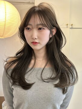 アンカーバイナチュラル(anchor by natural) 韓国風/レイヤー/前髪カット/オリーブ/透明感/ハッシュカット