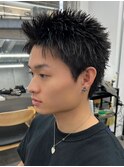 スパイキーショート/アップバング/ツーブロック/メンズ
