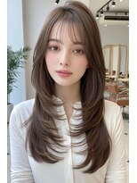 ノイエ 原宿 北参道(NoIE) ハッシュカットシースルーバングフレンチバングレイヤーカット