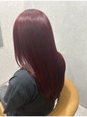 ブリーチ無しのダブルカラーで叶う！高発色ボルドーカラー♪