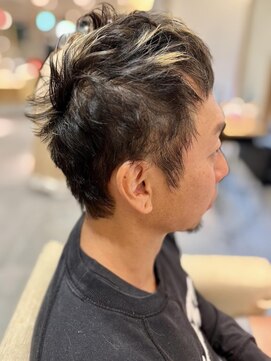 フリップビーアヴェダ(FLIP B AVEDA) 本八幡×ハイライト×メンズショート×白髪ぼかし