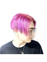 プランクスター(prankster)&nbsp;[prankster]ビビッドピンクの前下がりメンズショート