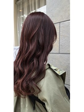 ドゥーアンジヘアー(dou-Ange hair) カシスカラー★重めロング